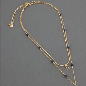 Lucky Brand Gold Layer Necklace with Blue Stone Accents 💙​​​​
